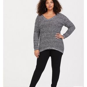 Torrid Marled Knit Gray Slouchy Cozy Chunky Tunic Sweater 0X